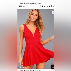 Lulus red skort dress! Tags were removed however it was never worn